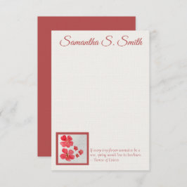 Invitación Personalized Little Flower Flat Note Card