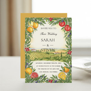 Invitación Personalized Mediterranean Wedding Invitation