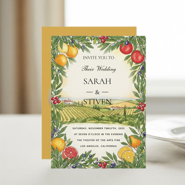 Invitación Personalized Mediterranean Wedding Invitation (Subido por el creador)
