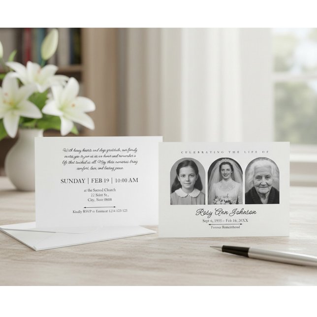 Invitación Personalized memorial photos invitation (Subido por el creador)