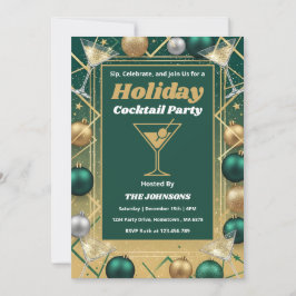 Invitación Personalized Modern Holiday Cocktail Party