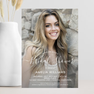 Invitación Personalized Photo Bridal Shower Invitation