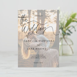 Invitación Personalized Photo Sunset Elegant Script Wedding