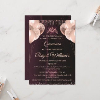 Invitación Personalized Quinceañera Invitation | Mis Quince A