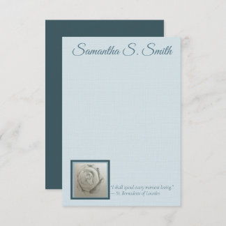 Invitación Personalized Rose Flat Note Card