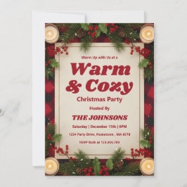 Invitación Personalized Rustic Cabin Christmas Party