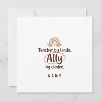 Invitación Personalized Teacher Ally Invitation  Announcement