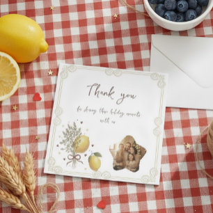 Invitación Personalized Thank You Card with Lemon and Citrus 