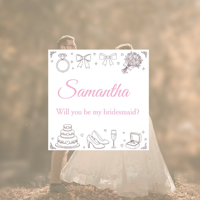 Invitación Personalized Will You Be My Bridesmaid Card  (Subido por el creador)