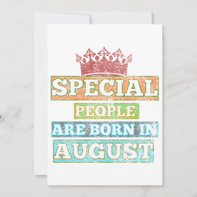 Invitación Personas Especiales Nacidas En Agosto-Cumpleaños D (Anverso)