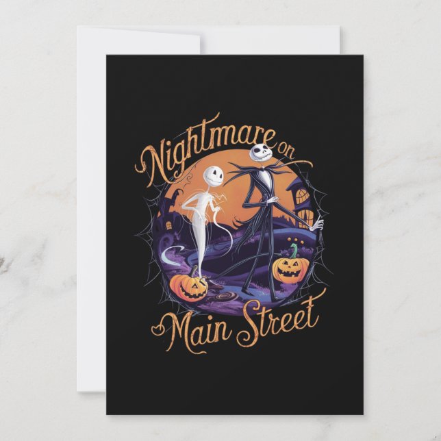 Invitación pesadilla en Main Street, Halloween (Anverso)