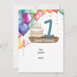 Invitación Pesca 1 cumpleaños