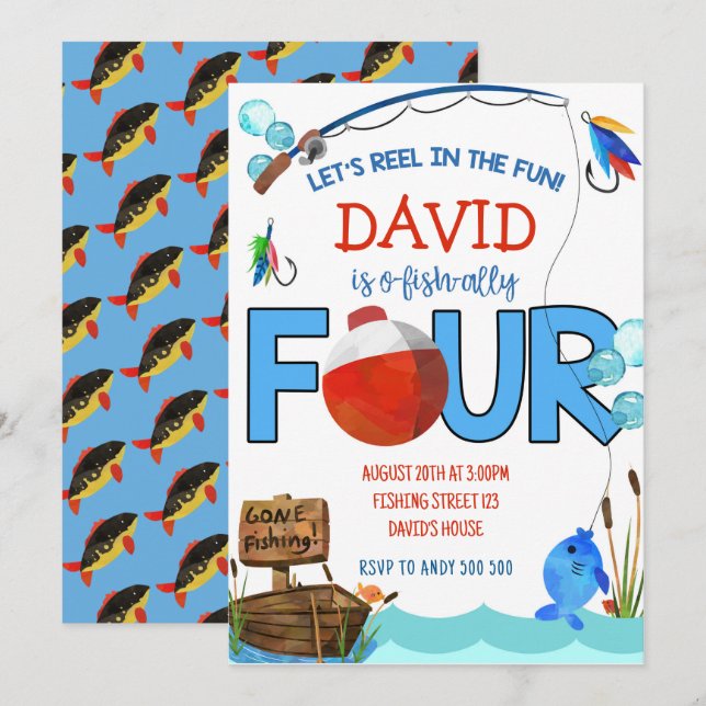 Invitación Pesca 4.ª Fiesta O-fish-ally (Anverso / Reverso)