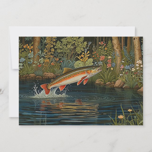 Invitación Pesca con mosca rusa (Anverso)