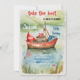 Invitación Pesca de cumpleaños