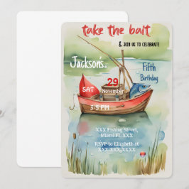 Invitación Pesca de cumpleaños