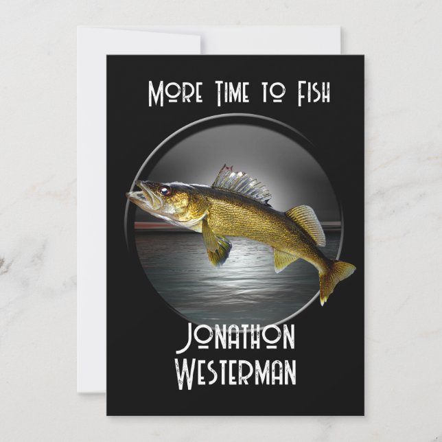 Invitación Pesca de Lucioperca Jubilación (Anverso)