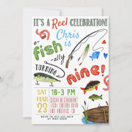 Invitación Pesca Noveno Cumpleaños