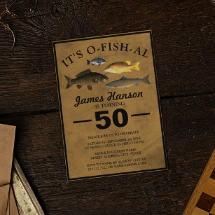 Invitación Pesca Rusa Tradicional   50.º cumpleaños