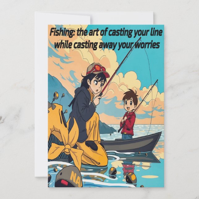 Invitación Pesca y familia (Anverso)