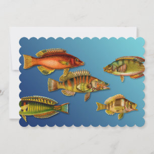 Invitación Pescado colorido