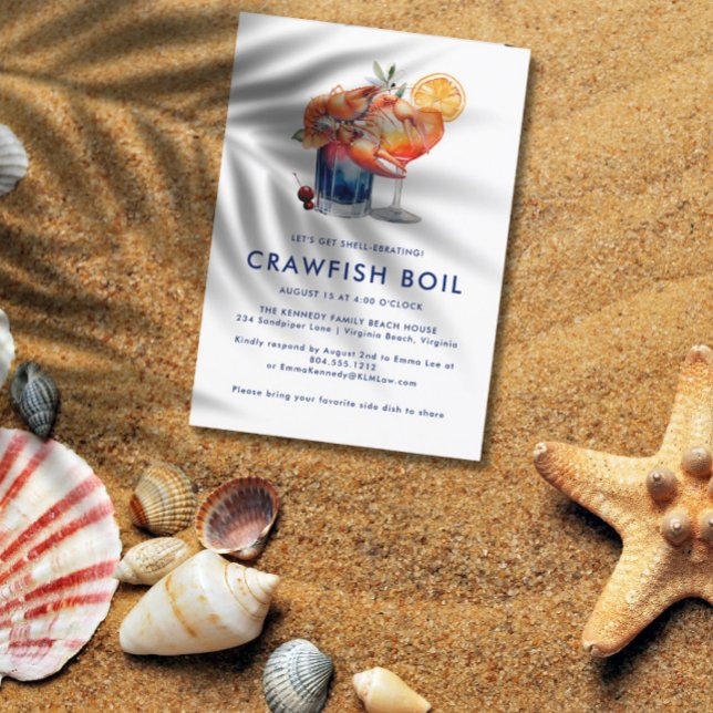 Invitación Pescado de langosta hierve Fiesta de baja calidad (Subido por el creador)