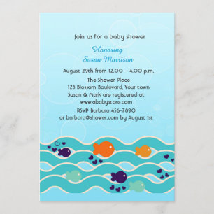 Invitación Pescado pequeño, Baby Shower