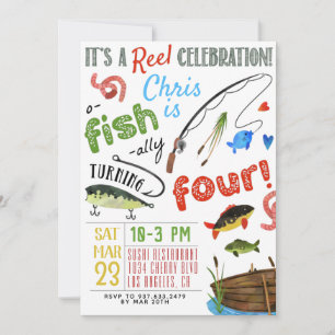 Invitación Pescador Cuarto Cumpleaños