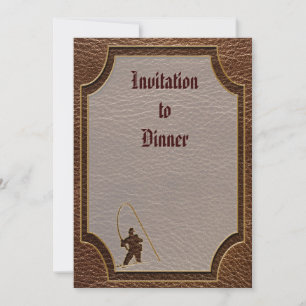 Invitación Pescador de aspecto cuero
