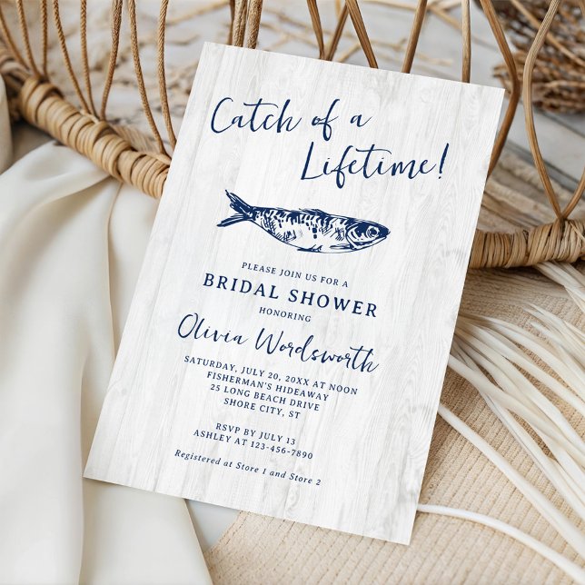 Invitación Pescador de la costa rústica Ducha estética de nov (Subido por el creador)