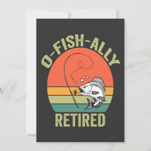 Invitación Pescador de retiro divertido retirado de O-Fish-Al