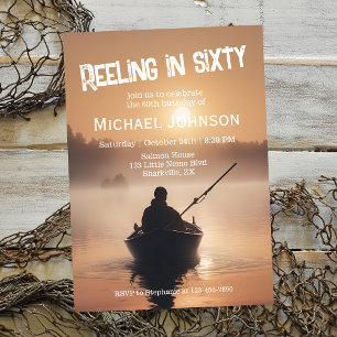 Invitación Pescador del amanecer 60 cumpleaños