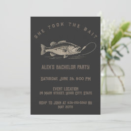 Invitación Pescador Divertido Fiesta de Soltero de Pesca Pers