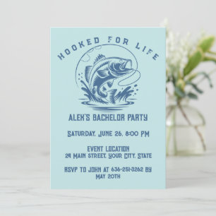 Invitación Pescador Divertido Fiesta de Soltero de Pesca Pers
