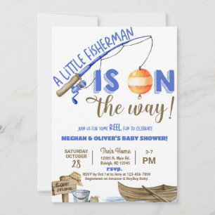 Invitación Pescador / niño pescador carrete divertido baby sh