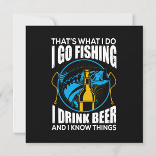 Invitación Pescador voy a pescar bebo cerveza