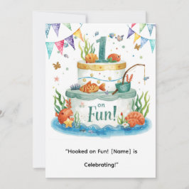 Invitación Pescando el primer cumpleaños para el Fiesta de lo