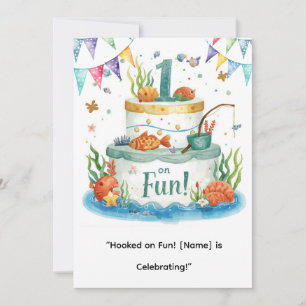 Invitación Pescando el primer cumpleaños para el Fiesta de lo