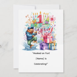 Invitación Pescando el primer cumpleaños para el Fiesta de lo