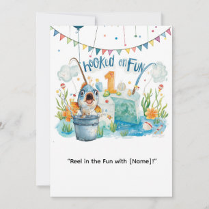 Invitación Pescando el primer cumpleaños para el Fiesta de lo