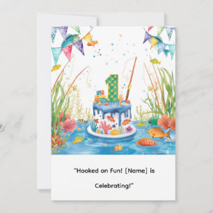 Invitación Pescando el primer cumpleaños para el Fiesta de lo