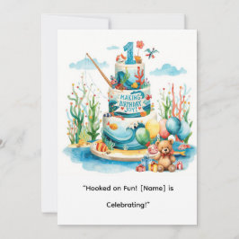 Invitación Pescando el primer cumpleaños para el Fiesta de lo