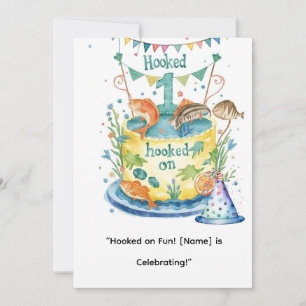 Invitación Pescando el primer cumpleaños para el Fiesta de lo