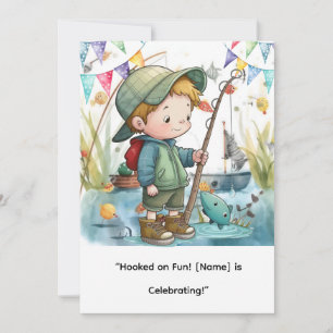 Invitación Pescando el primer cumpleaños para el Fiesta de lo