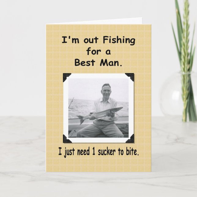 Invitación ¿Pescar para el mejor hombre? (Anverso)