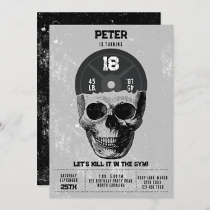 Invitación Peso Placa Formación Cráneo Construcción de cuerpo