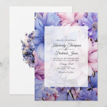 Petal Pink, Cornflower Blue y Mauve Purple Boda