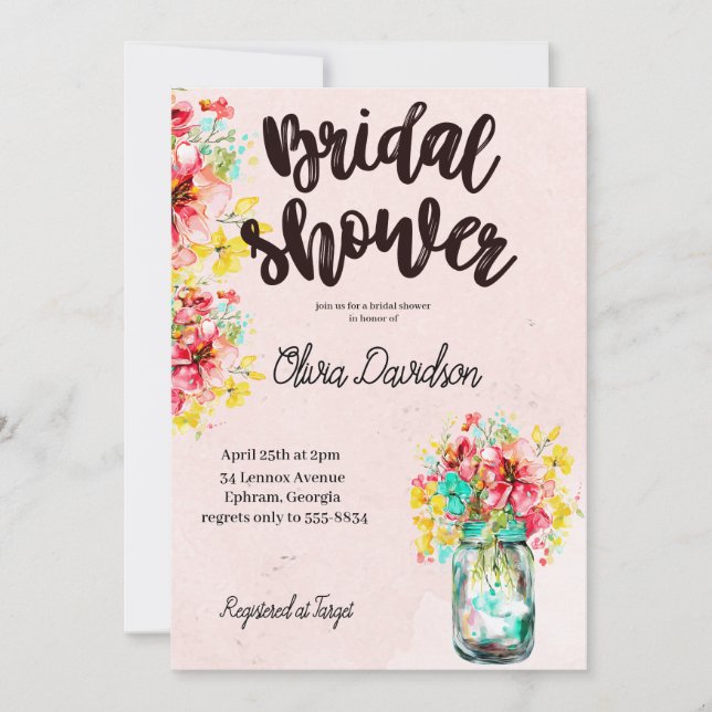 Invitación Petal Port Garden Bridal (Anverso)