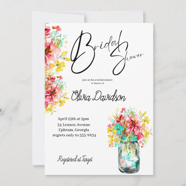 Invitación Petal Port Garden Bridal (Anverso)