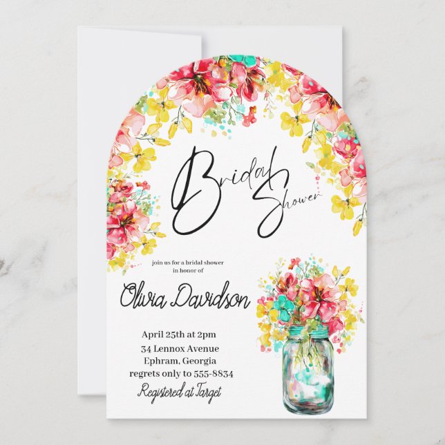 Invitación Petal Port Garden Bridal (Anverso)